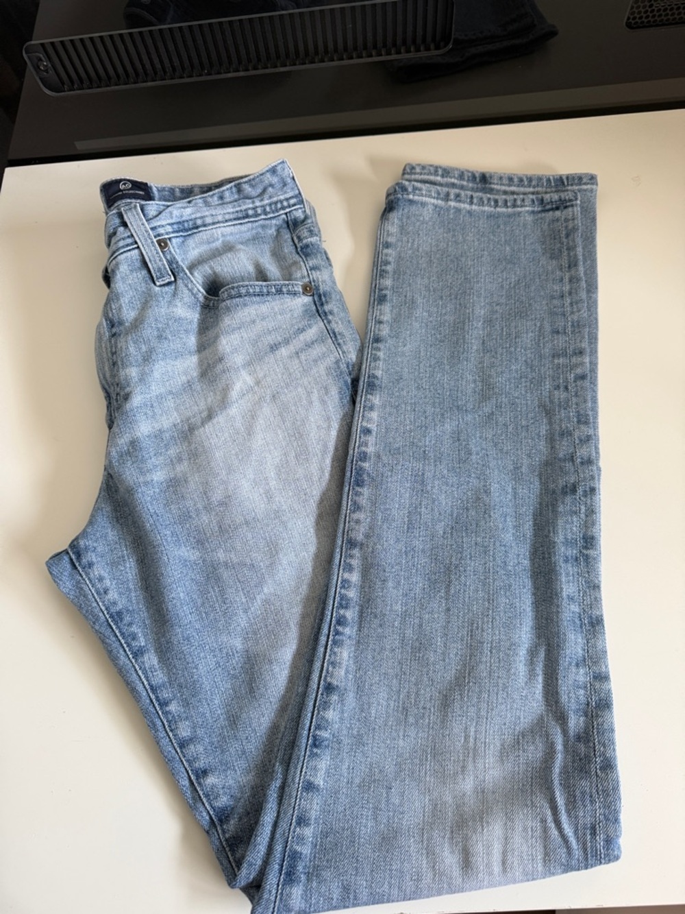 AG Light Wash Men's Straight Jeans - Classic Casual Style
